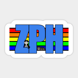 ZeroPage Homebrew ZPH Logo with Cats! Sticker